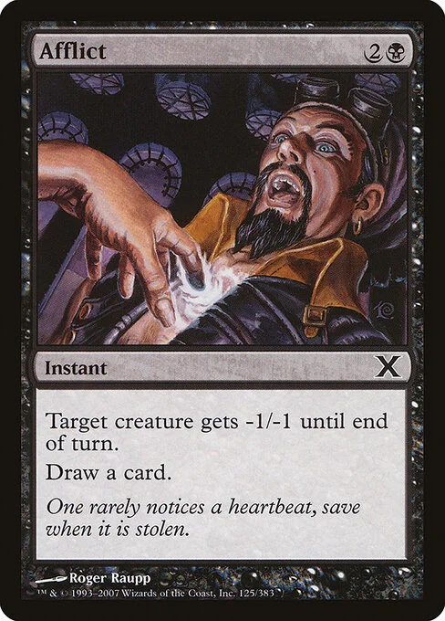 Afflict, carta Magic di tipo Instant illustrata da Roger Raupp