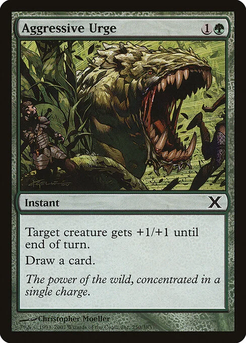 Aggressive Urge, carta Magic di tipo Instant illustrata da Christopher Moeller
