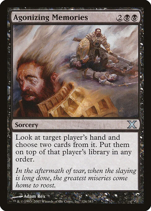 Agonizing Memories, carta Magic di tipo Sorcery illustrata da Adam Rex