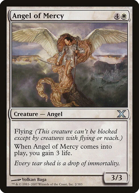 Angel of Mercy, carta Magic di tipo Creature — Angel illustrata da Volkan Baǵa