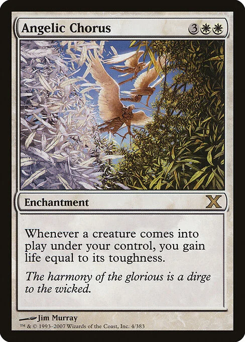 Angelic Chorus, carta Magic di tipo Enchantment illustrata da Jim Murray