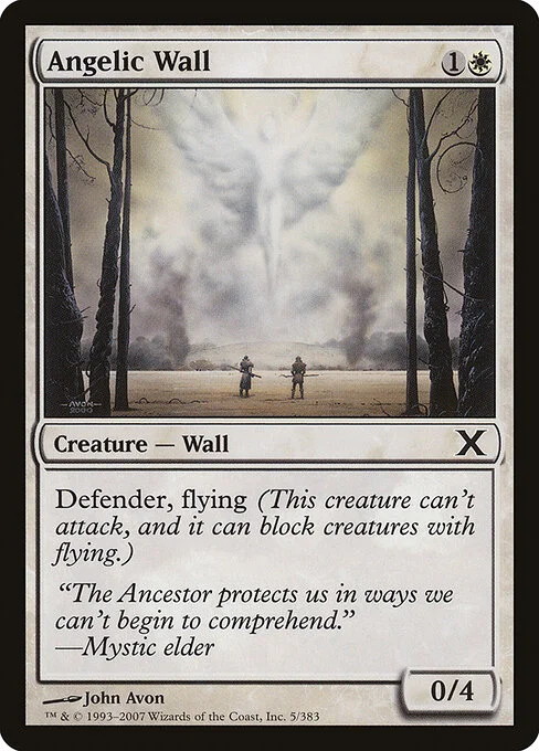 Angelic Wall, carta Magic di tipo Creature — Wall illustrata da John Avon