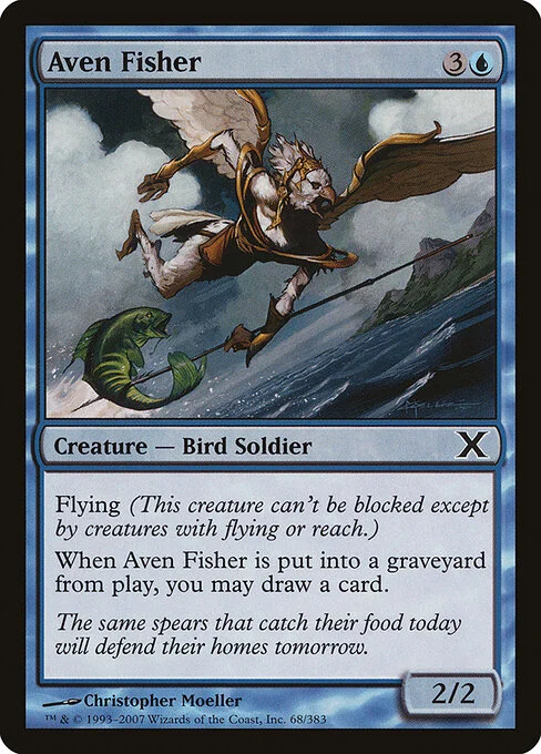 Aven Fisher, carta Magic di tipo Creature — Bird Soldier illustrata da Christopher Moeller