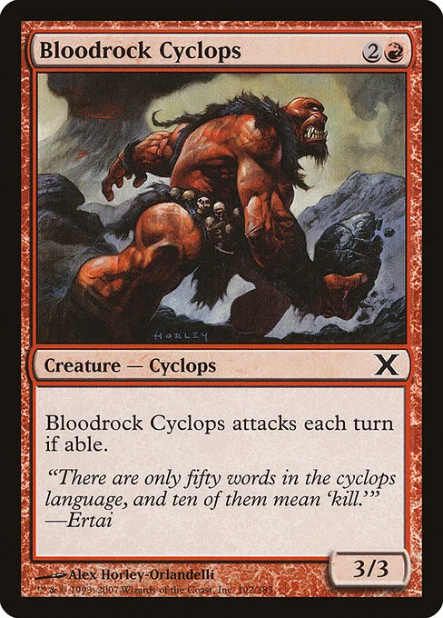 Bloodrock Cyclops, carta Magic di tipo Creature — Cyclops illustrata da Alex Horley-Orlandelli