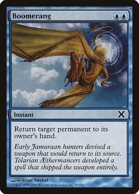 Boomerang, carta Magic di tipo Instant illustrata da Arnie Swekel