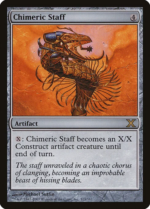 Chimeric Staff, carta Magic di tipo Artifact illustrata da Michael Sutfin