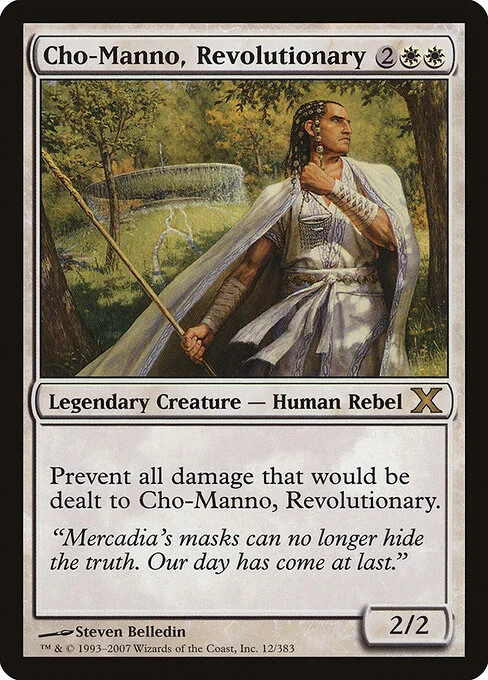 Cho-Manno, Revolutionary, carta Magic di tipo Legendary Creature — Human Rebel illustrata da Steven Belledin