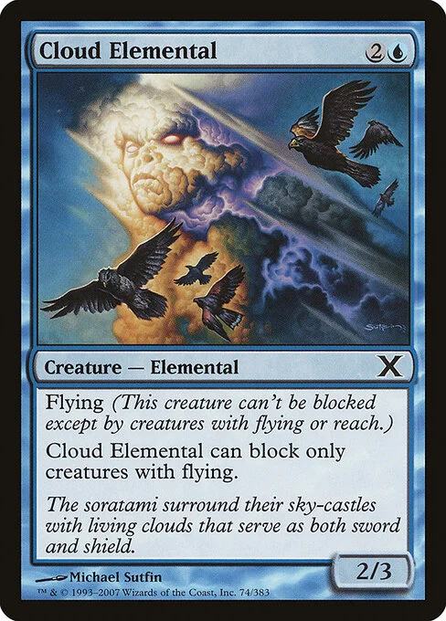 Cloud Elemental, carta Magic di tipo Creature — Elemental illustrata da Michael Sutfin