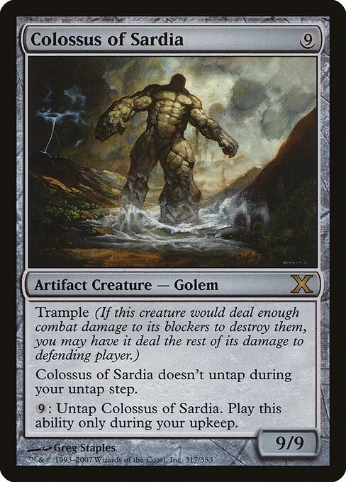 Colossus of Sardia, carta Magic di tipo Artifact Creature — Golem illustrata da Greg Staples