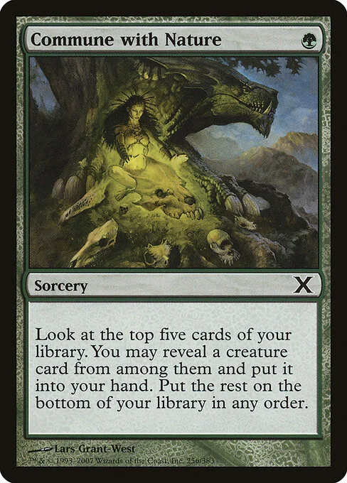 Commune with Nature, carta Magic di tipo Sorcery illustrata da Lars Grant-West