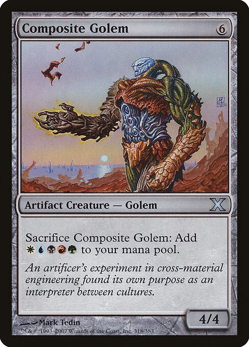 Composite Golem, carta Magic di tipo Artifact Creature — Golem illustrata da Mark Tedin