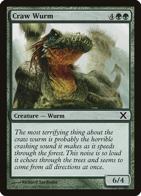 Craw Wurm, carta Magic di tipo Creature — Wurm illustrata da Richard Sardinha