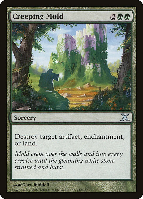 Creeping Mold, carta Magic di tipo Sorcery illustrata da Gary Ruddell