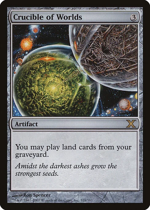 Crucible of Worlds, carta Magic di tipo Artifact illustrata da Ron Spencer
