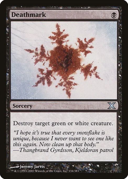 Deathmark, carta Magic di tipo Sorcery illustrata da Jeremy Jarvis