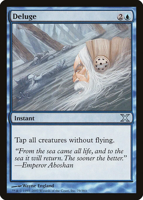 Deluge, carta Magic di tipo Instant illustrata da Wayne England
