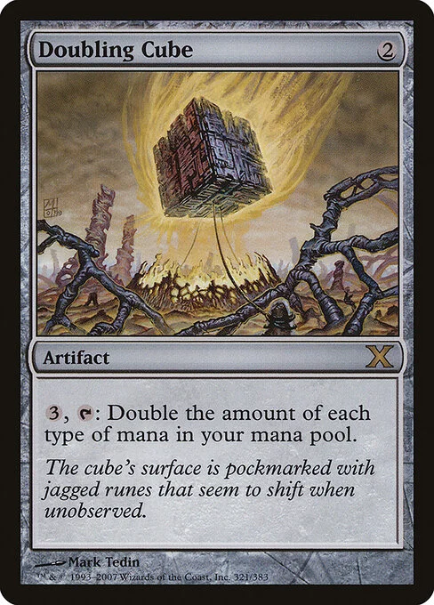 Doubling Cube, carta Magic di tipo Artifact illustrata da Mark Tedin