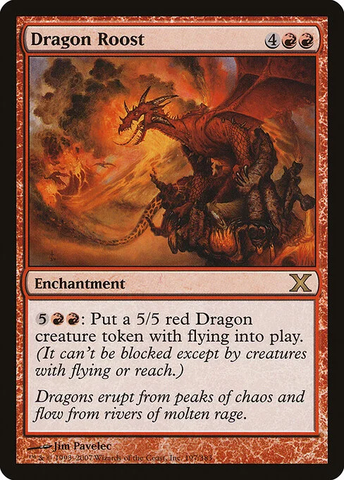 Dragon Roost, carta Magic di tipo Enchantment illustrata da Jim Pavelec