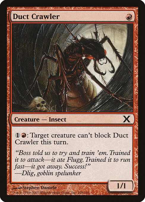 Duct Crawler, carta Magic di tipo Creature — Insect illustrata da Stephen Daniele
