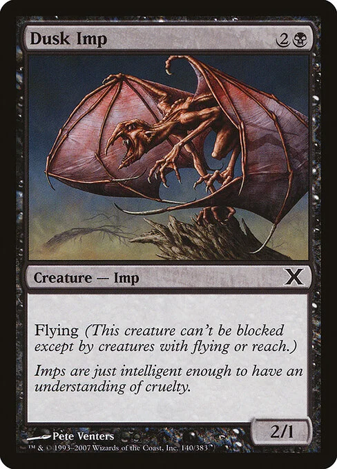 Dusk Imp, carta Magic di tipo Creature — Imp illustrata da Pete Venters