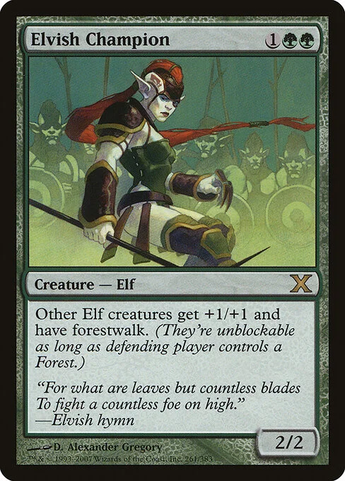 Elvish Champion, carta Magic di tipo Creature — Elf illustrata da D. Alexander Gregory