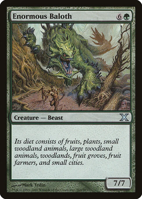 Enormous Baloth, carta Magic di tipo Creature — Beast illustrata da Mark Tedin