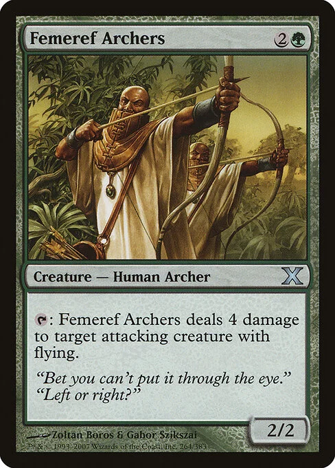 Femeref Archers, carta Magic di tipo Creature — Human Archer illustrata da Zoltan Boros & Gabor Szikszai