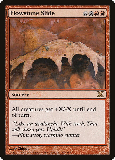Flowstone Slide, carta Magic di tipo Sorcery illustrata da Chippy