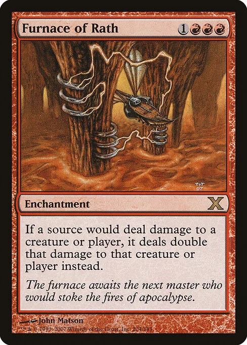 Furnace of Rath, carta Magic di tipo Enchantment illustrata da John Matson