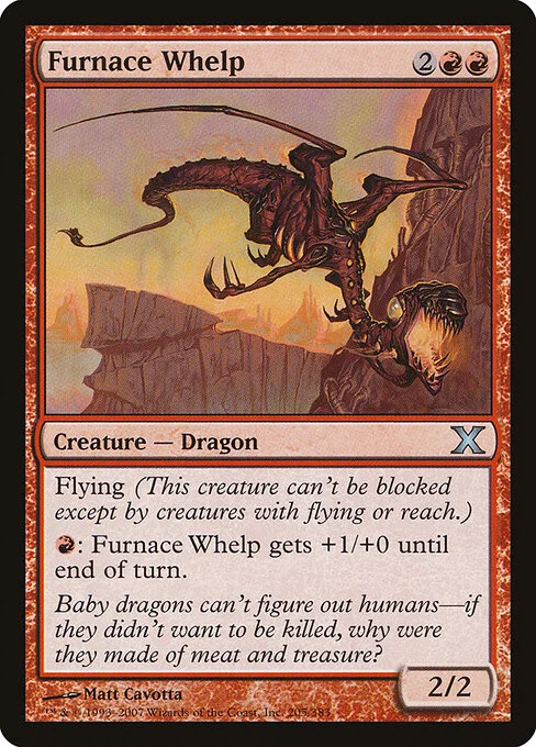 Furnace Whelp, carta Magic di tipo Creature — Dragon illustrata da Matt Cavotta