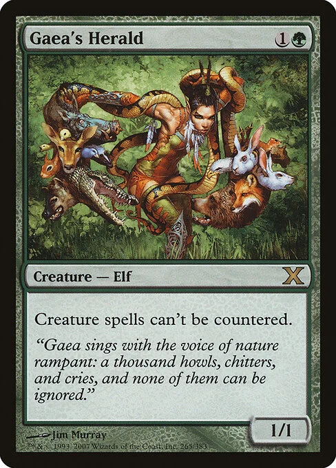 Gaea's Herald, carta Magic di tipo Creature — Elf illustrata da Jim Murray