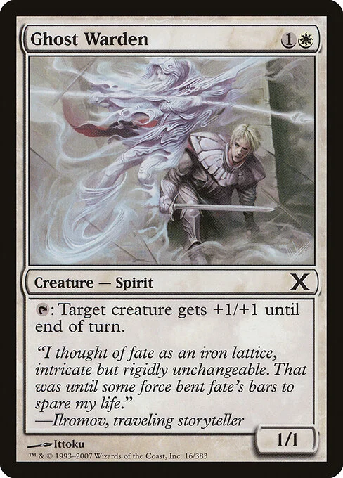 Ghost Warden, carta Magic di tipo Creature — Spirit illustrata da Ittoku