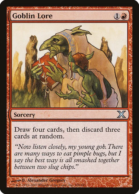 Goblin Lore, carta Magic di tipo Sorcery illustrata da D. Alexander Gregory
