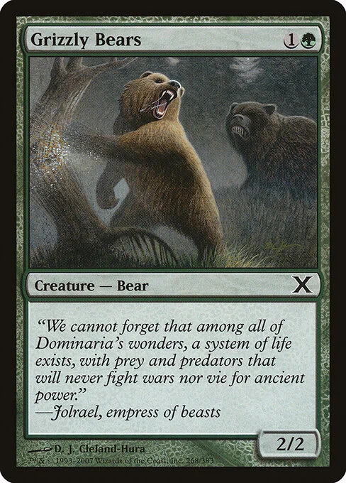 Grizzly Bears, carta Magic di tipo Creature — Bear illustrata da D. J. Cleland-Hura