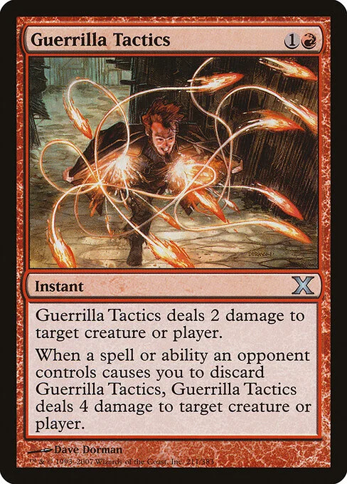Guerrilla Tactics, carta Magic di tipo Instant illustrata da Dave Dorman
