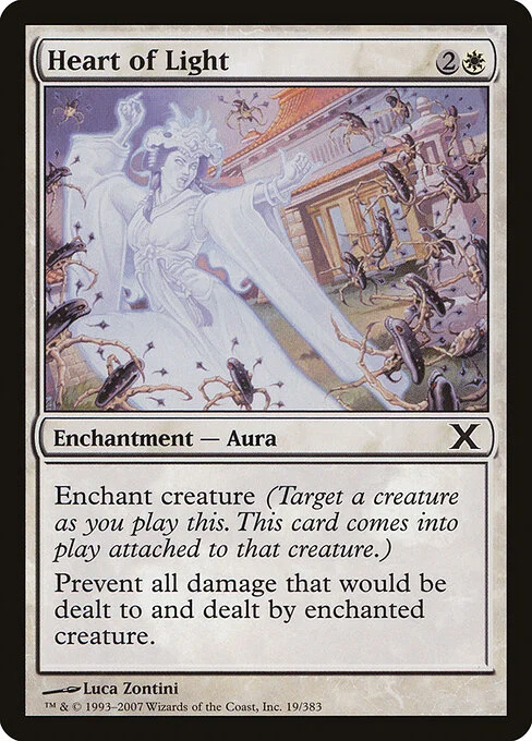 Heart of Light, carta Magic di tipo Enchantment — Aura illustrata da Luca Zontini