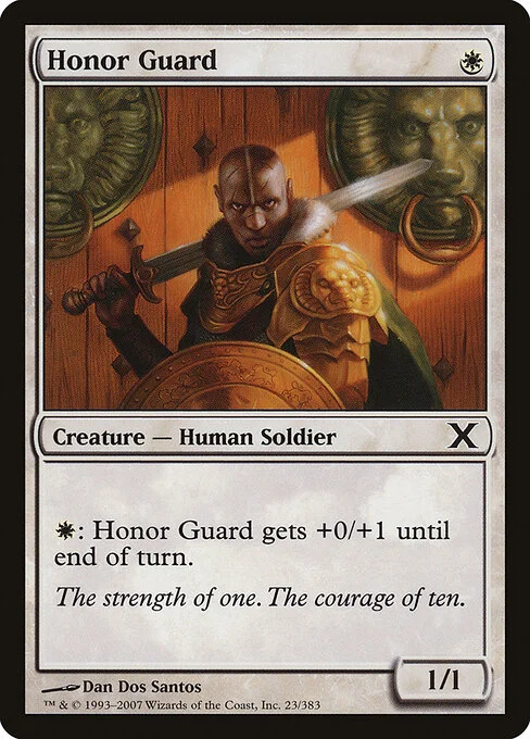 Honor Guard, carta Magic di tipo Creature — Human Soldier illustrata da Dan Dos Santos