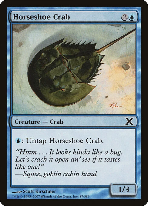 Horseshoe Crab, carta Magic di tipo Creature — Crab illustrata da Scott Kirschner