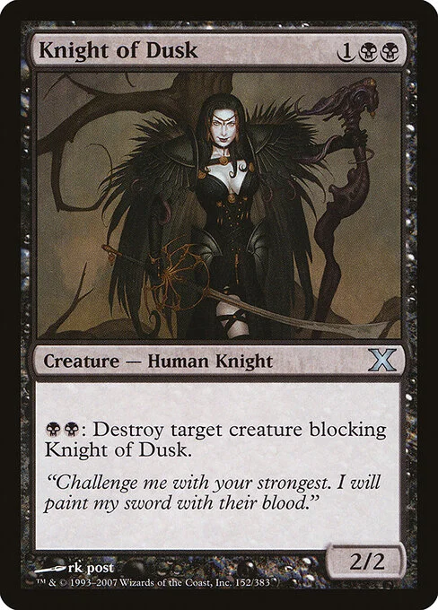 Knight of Dusk, carta Magic di tipo Creature — Human Knight illustrata da rk post