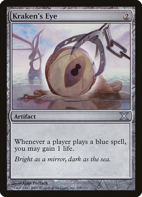 Kraken's Eye, carta Magic di tipo Artifact illustrata da Alan Pollack