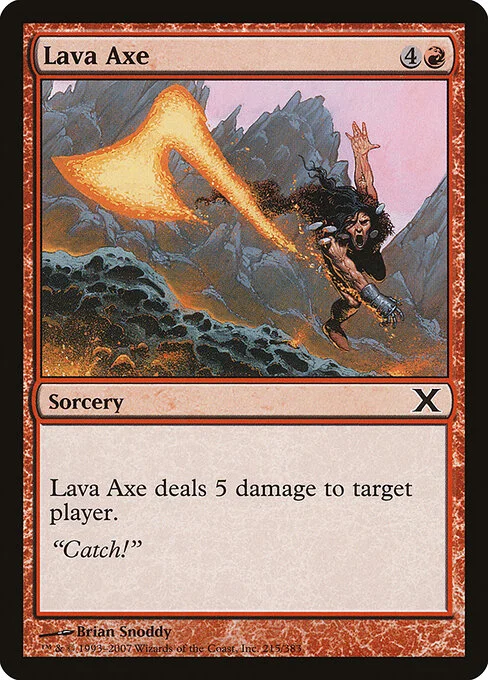 Lava Axe, carta Magic di tipo Sorcery illustrata da Brian Snõddy
