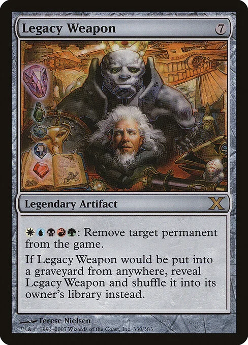 Legacy Weapon, carta Magic di tipo Legendary Artifact illustrata da Terese Nielsen