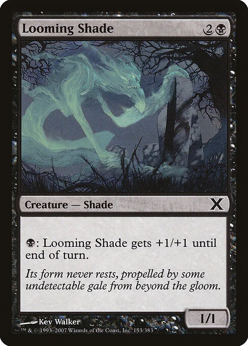 Looming Shade, carta Magic di tipo Creature — Shade illustrata da Kev Walker