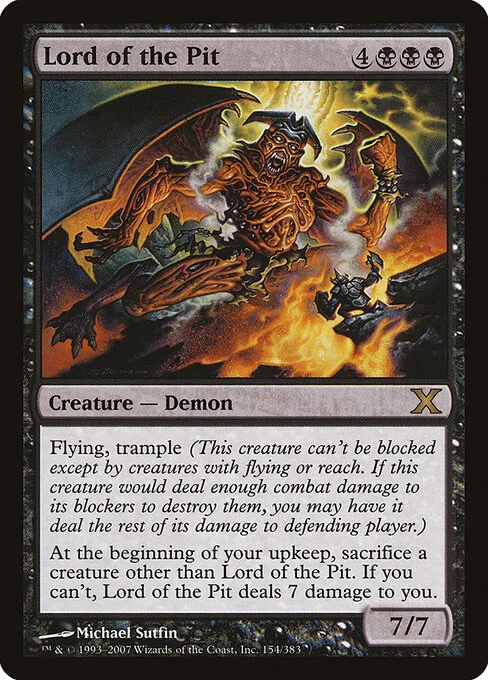 Lord of the Pit, carta Magic di tipo Creature — Demon illustrata da Michael Sutfin