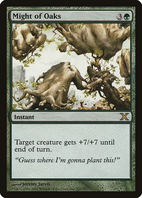 Might of Oaks, carta Magic di tipo Instant illustrata da Jeremy Jarvis