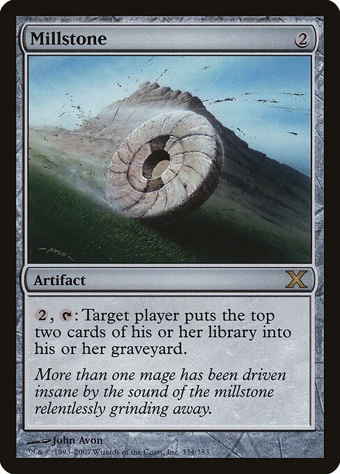 Millstone, carta Magic di tipo Artifact illustrata da John Avon