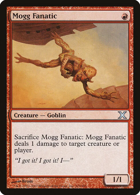 Mogg Fanatic, carta Magic di tipo Creature — Goblin illustrata da Brom