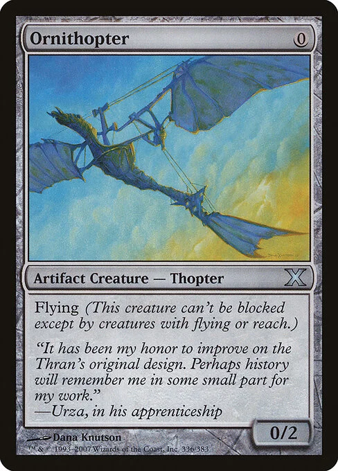Ornithopter, carta Magic di tipo Artifact Creature — Thopter illustrata da Dana Knutson