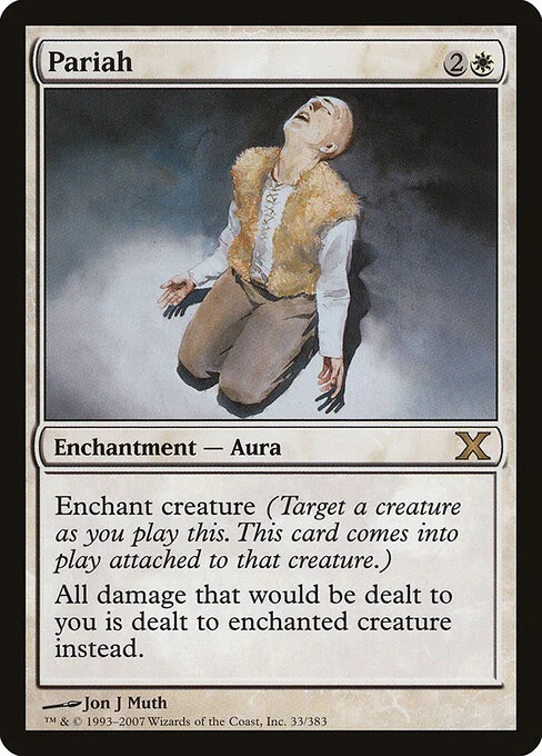 Pariah, carta Magic di tipo Enchantment — Aura illustrata da Jon J Muth