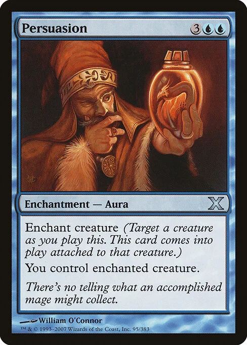 Persuasion, carta Magic di tipo Enchantment — Aura illustrata da William O'Connor